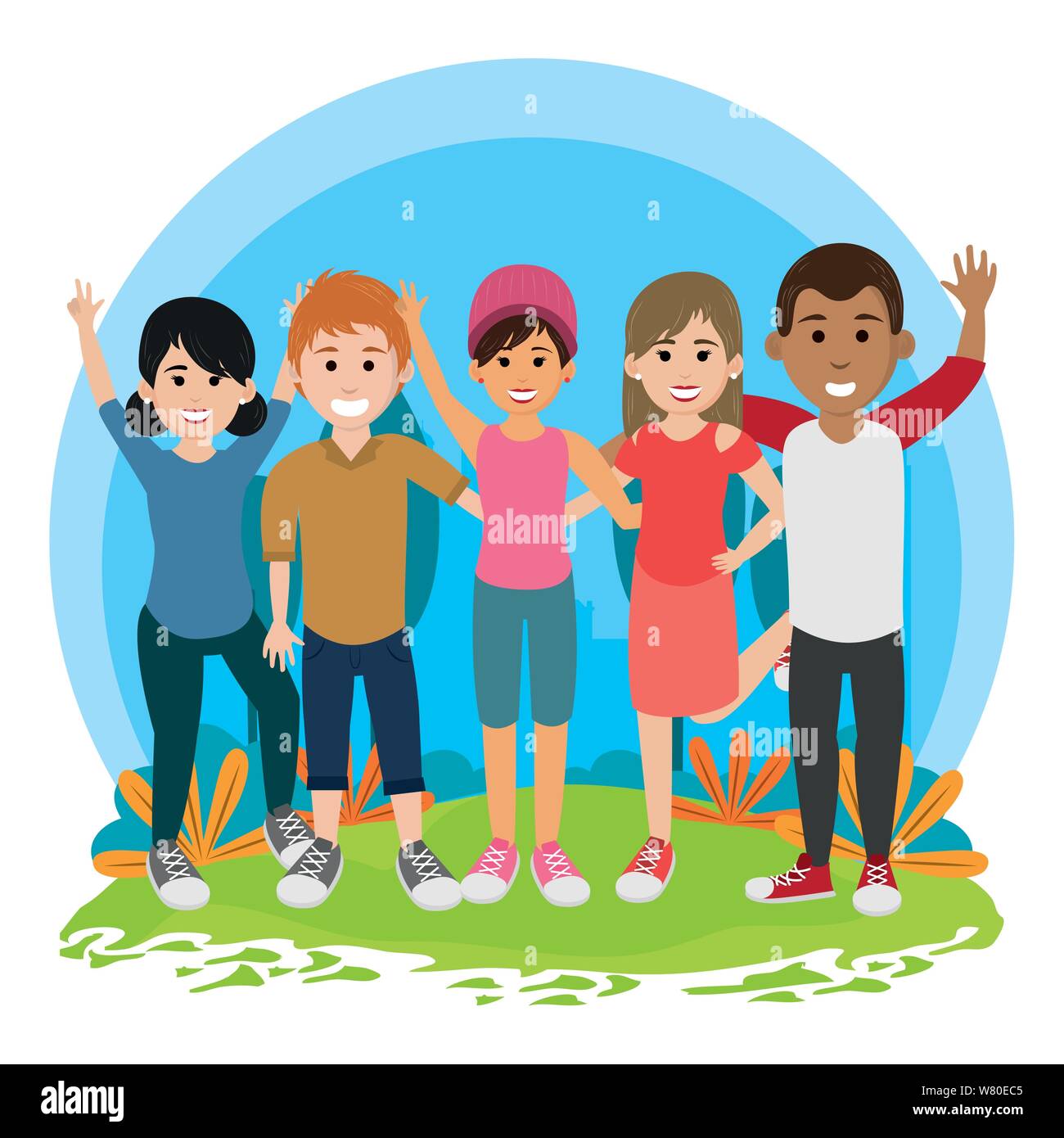 Friends Youth Happy People Cartoon Stock Vector Image Art Alamy Find & download free graphic resources for cartoon image. https www alamy com friends youth happy people cartoon image263084085 html