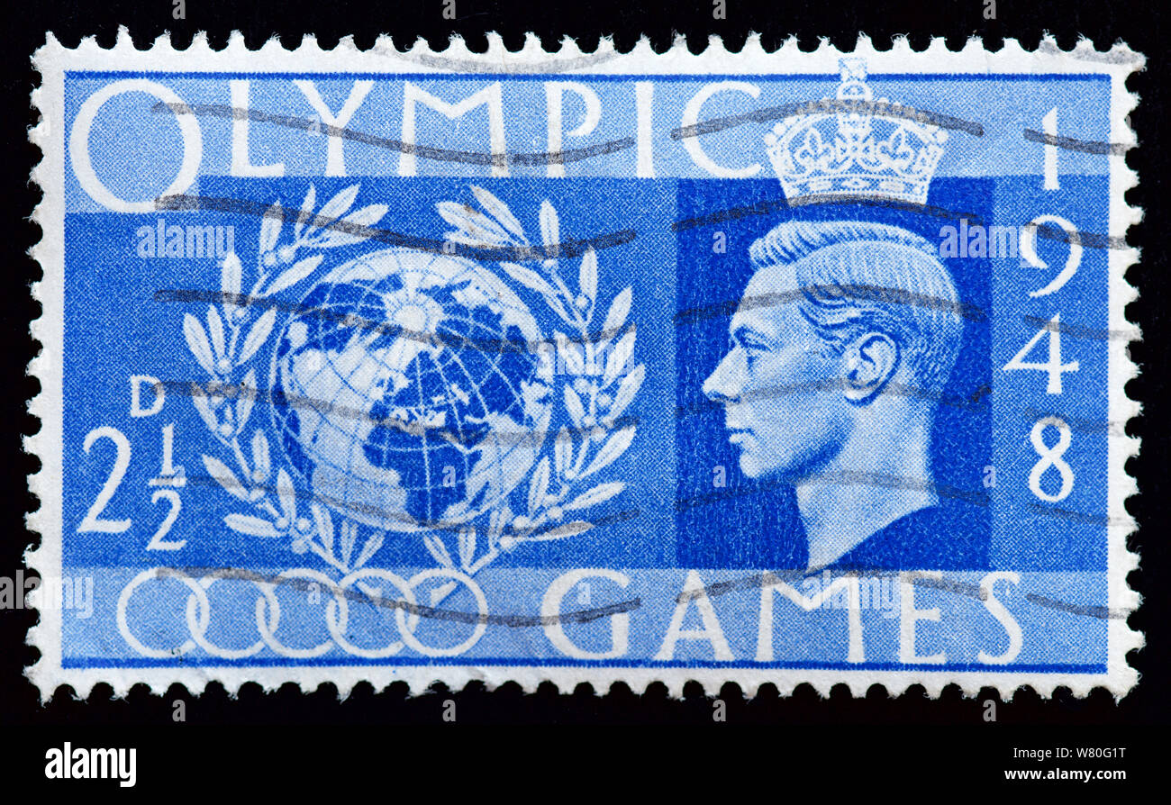 Great Britain Postage Stamp Olympic Games 1948 Stock Photo Alamy