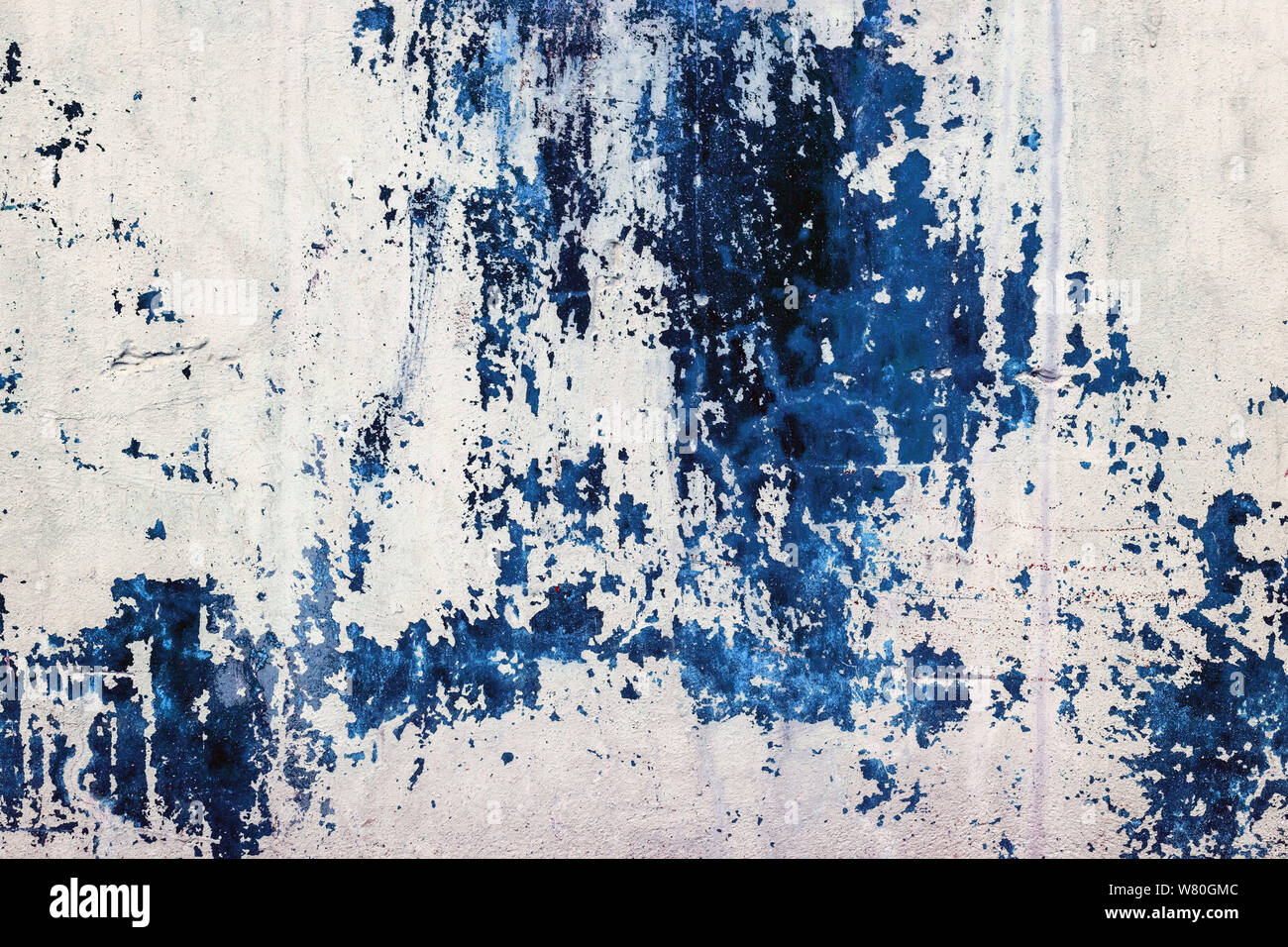 Old Concrete Wall Stained With Blue Paint Design Texture