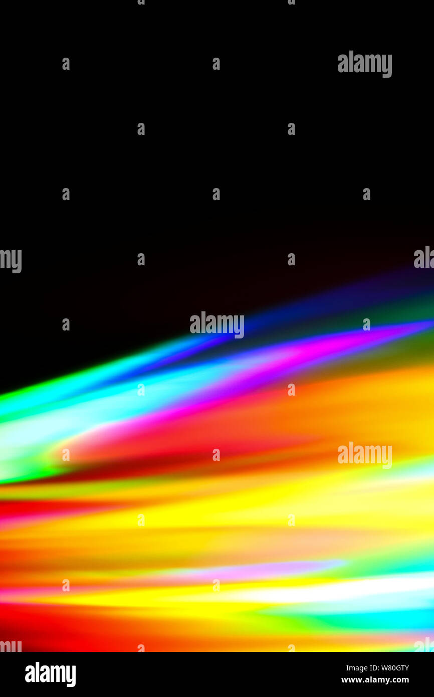 rainbow with black background on Beams Of Light Refracting And Creating A Rainbow Spectrum Of Colours Against A Black Background Stock Photo Alamy