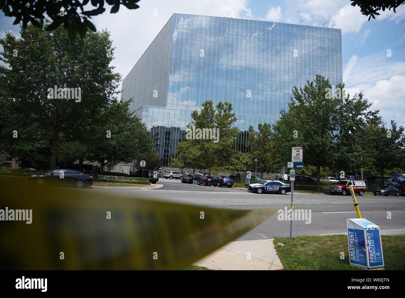 Mclean(U.S. 7th Aug, 2019. USA Today's headquarters is seen in McLean, Virginia, the United States, on Aug. 7, 2019. USA Today's headquarters in McLean, Virginia was evacuated Wednesday following a probably mistaken police alert of a man with a weapon at the building in suburban Washington, DC, the newspaper said. Credit: Liu Jie/Xinhua/Alamy Live News Stock Photo
