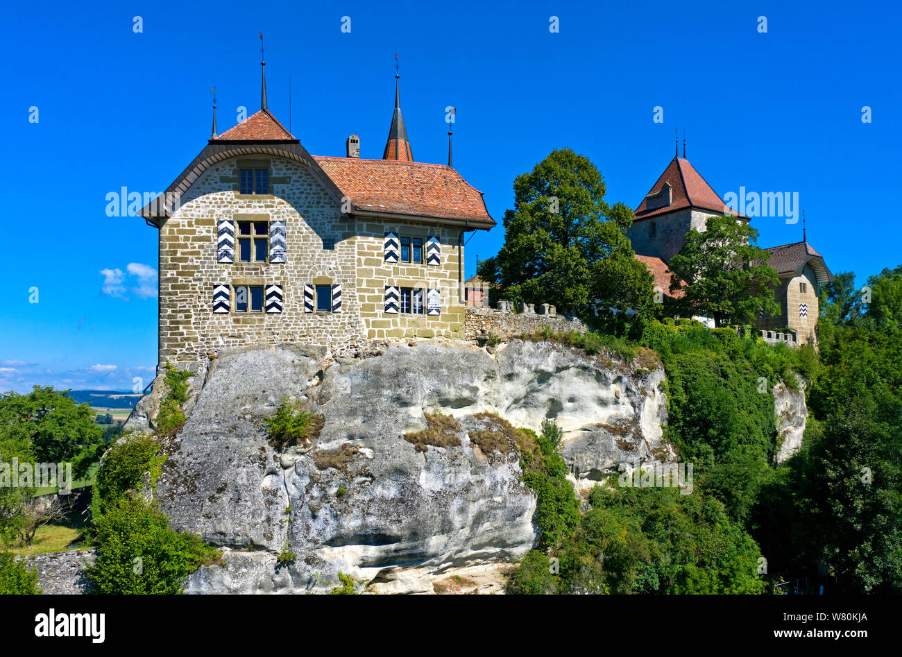 Château de Rue, Rue Castle, Rue, Canton of Fribourg, Switzerland Stock  Photo - Alamy