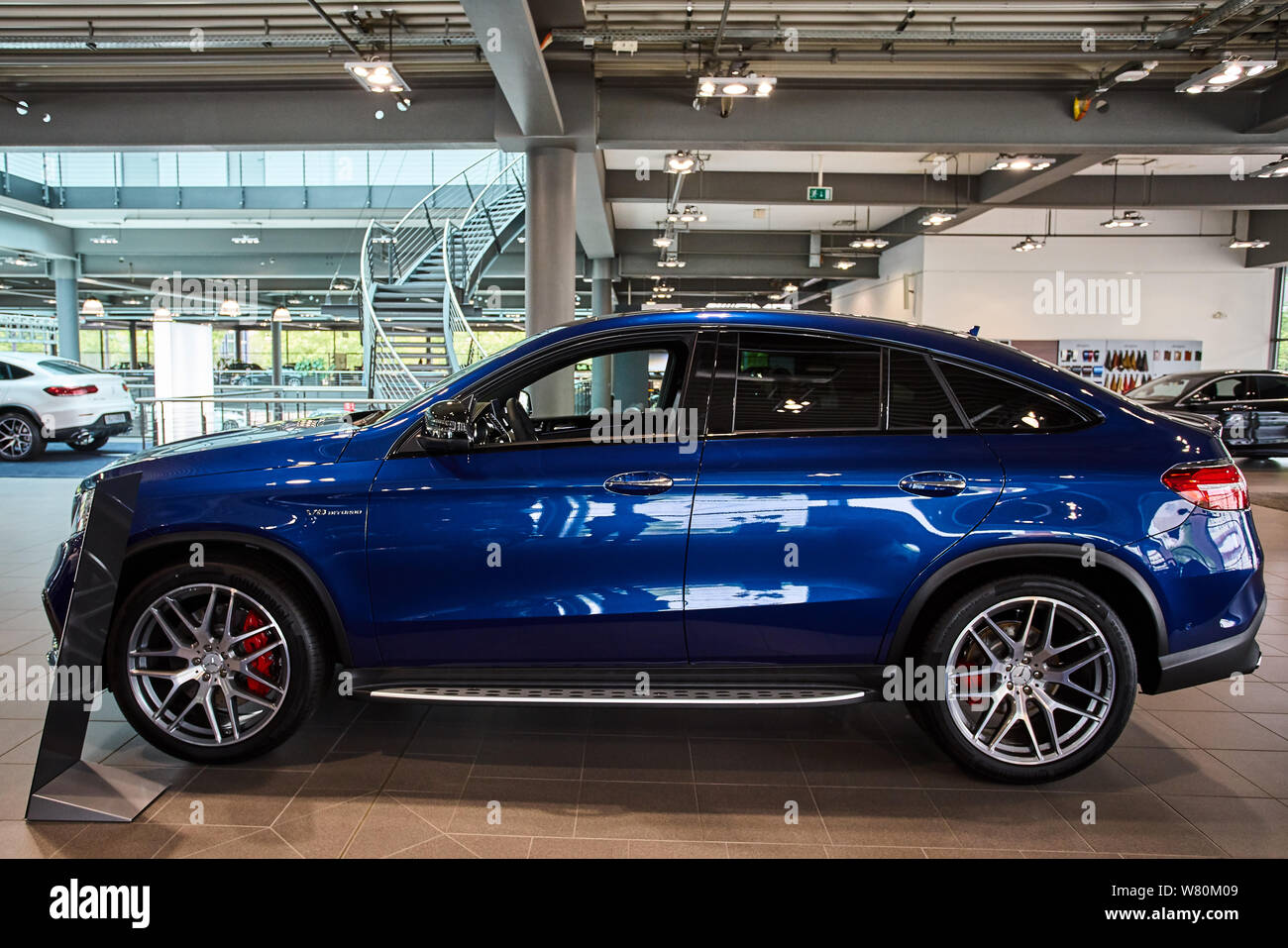 Germany Dusseldorf July 17 19 The New Modern Mercedes Benz Amg Gle63 S Coupe In The Mercedes Benz Dealership In Dusseldorf Germany Stock Photo Alamy