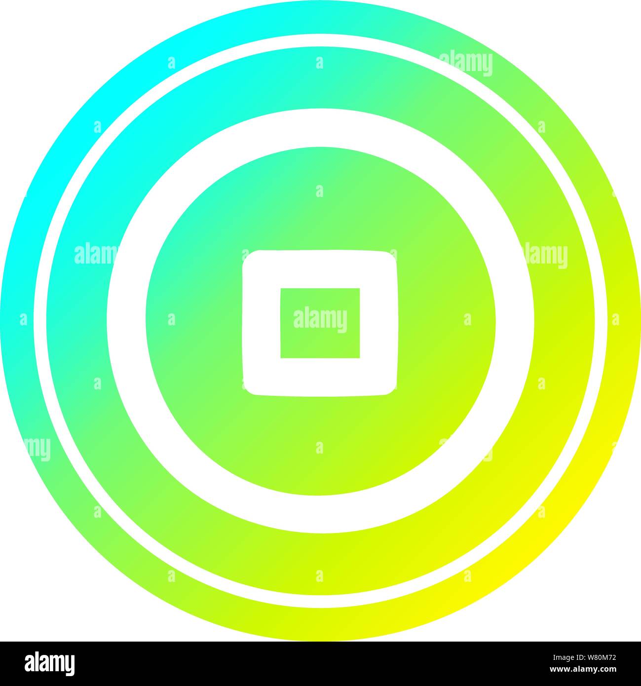 stop button circular icon with cool gradient finish Stock Vector Image ...