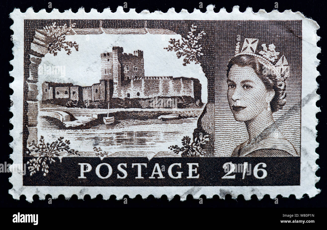 Great Britain Postage Stamp - Carrickfergus Castle Stock Photo - Alamy