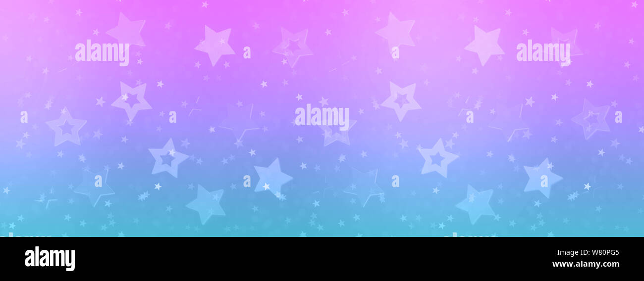 Stars On Trendy Pink And Violet Gradient Background With Bokeh Texture For New Year Birthday Baby Shower Party Creative Pattern Festive Neon Bann Stock Photo Alamy
