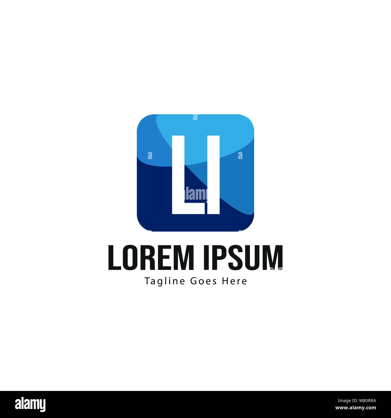 Initial LI logo template with modern frame. Minimalist LI letter logo ...