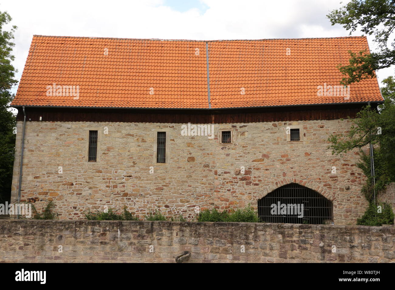 Blick auf das Schloss Spangenberg in Nordhessen Stock Photo