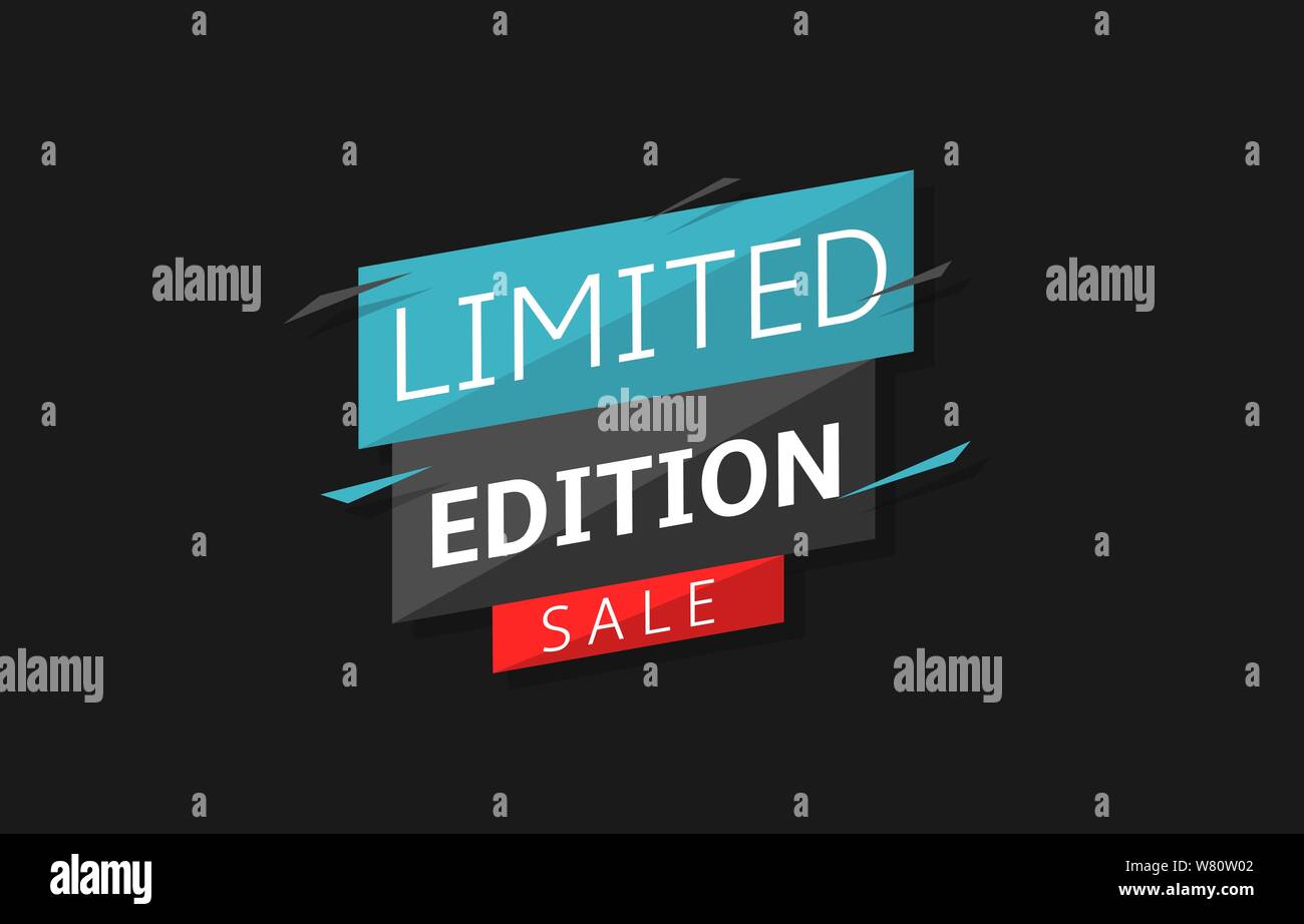 Limited edition label. Discount template, Vector illustration Stock Vector
