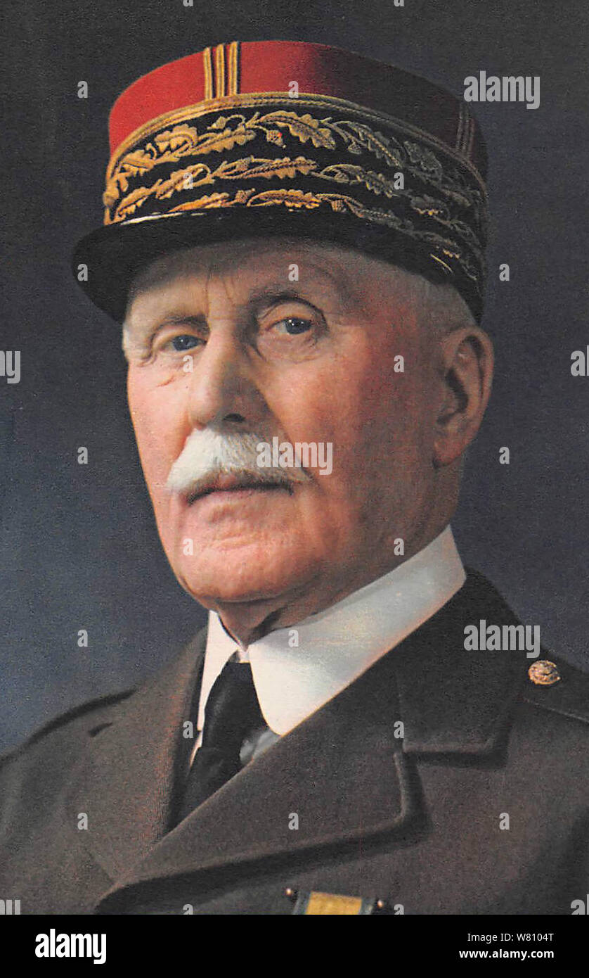 PHILIPPE PETAIN (1856-1951) Official photo of the French army Marshal in 1941 Stock Photo