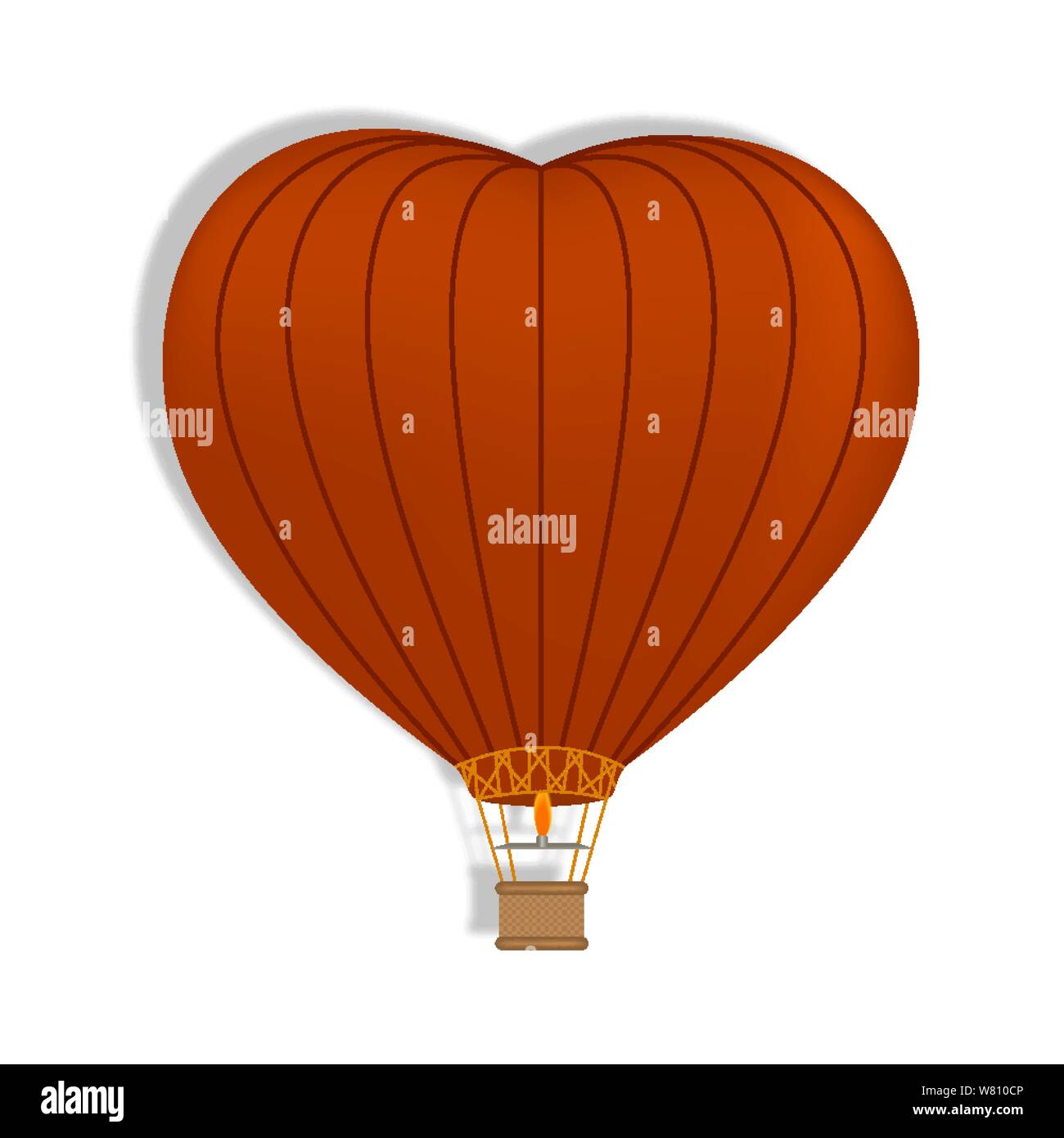 Heart shaped balloon isolated on white background. Vector illustration ...