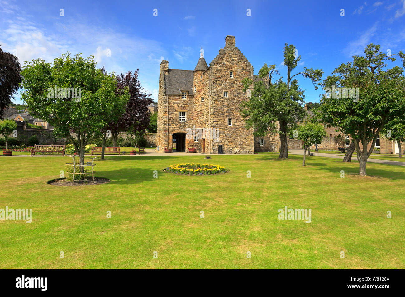 Mary Queen of Scots House and Visitors Centre, Jedburgh, Scottish Borders, Scotland, UK. Stock Photo