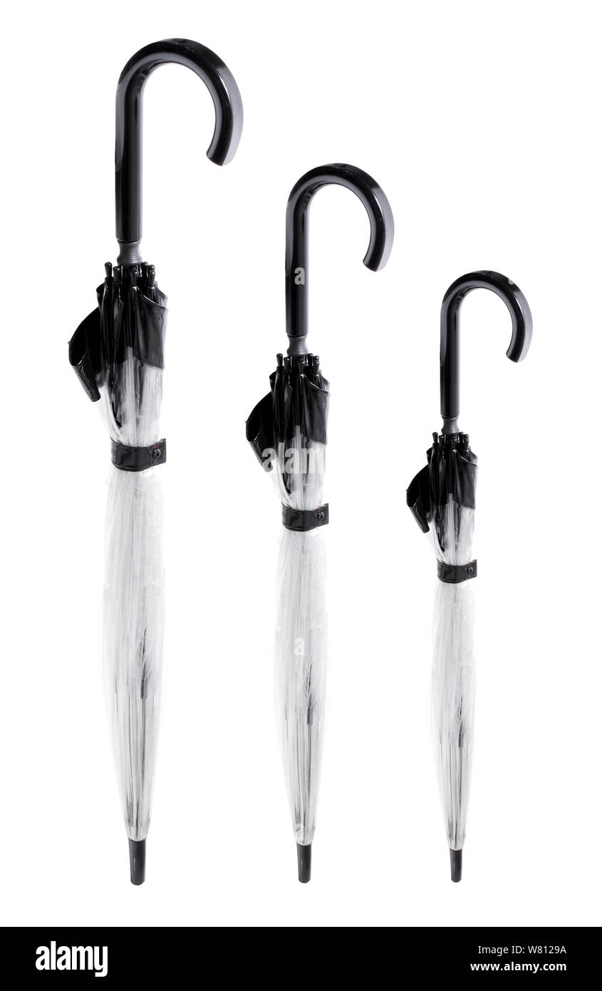 Umbrellas on Isolated White Background Stock Photo - Alamy