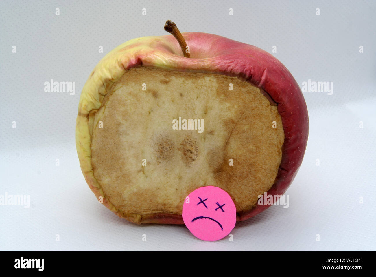 Molded apple. Mold fruit. Mold apple. Bad fruit. Bad apple. Moldy apple