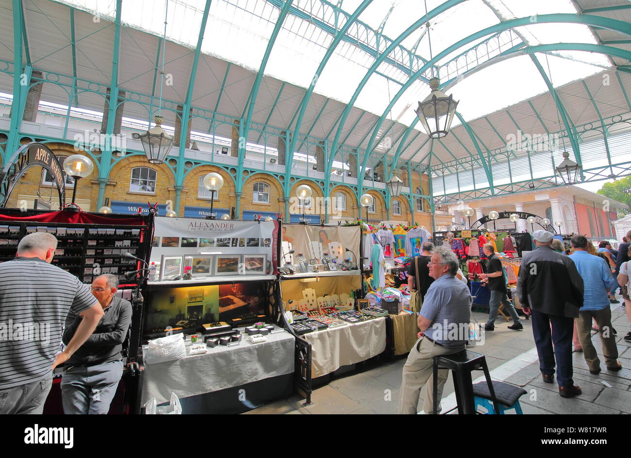 People visit Covent Garden market London UK Stock Photo Alamy