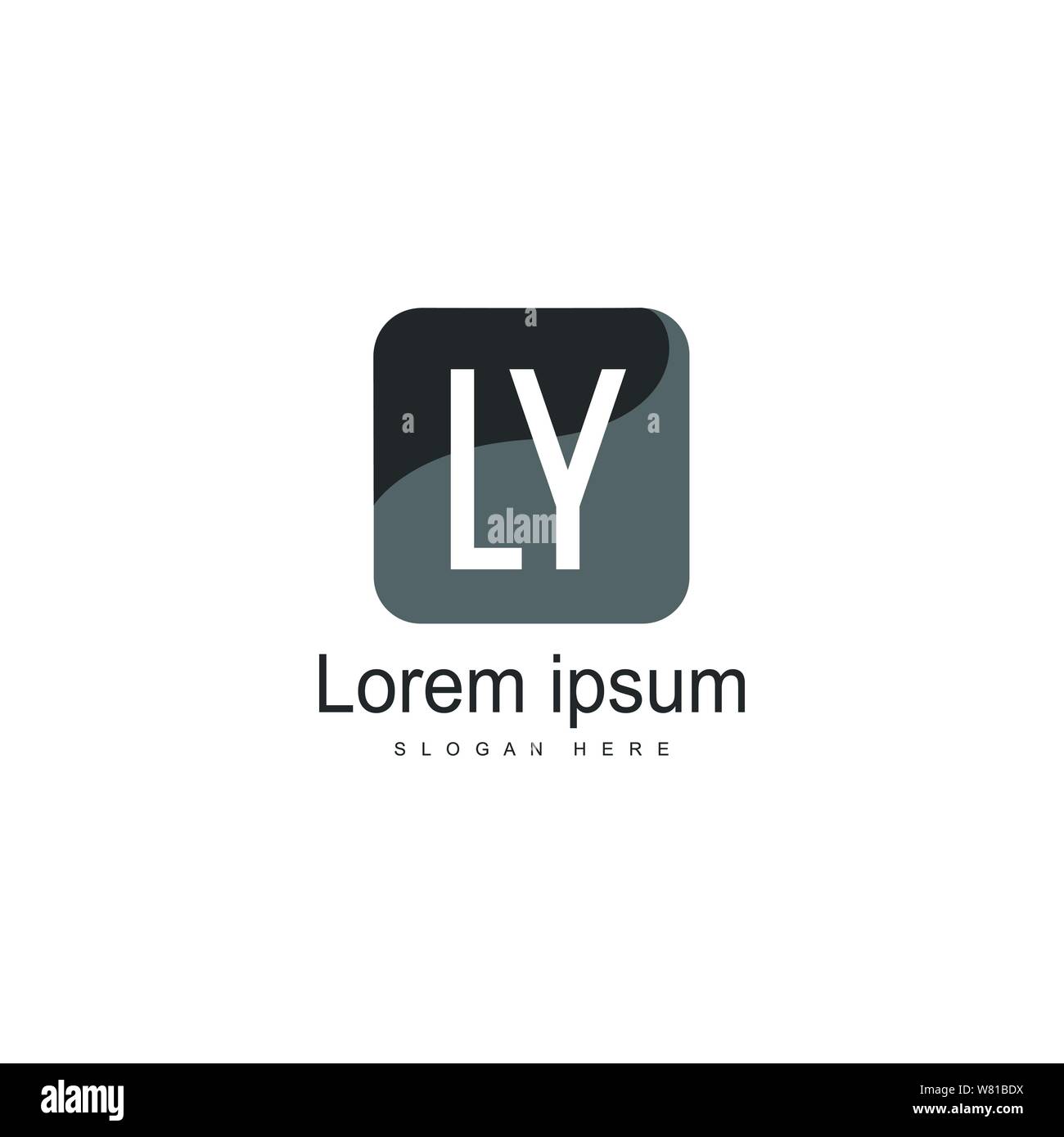 Initial LY logo template with modern frame. Minimalist LY letter logo ...