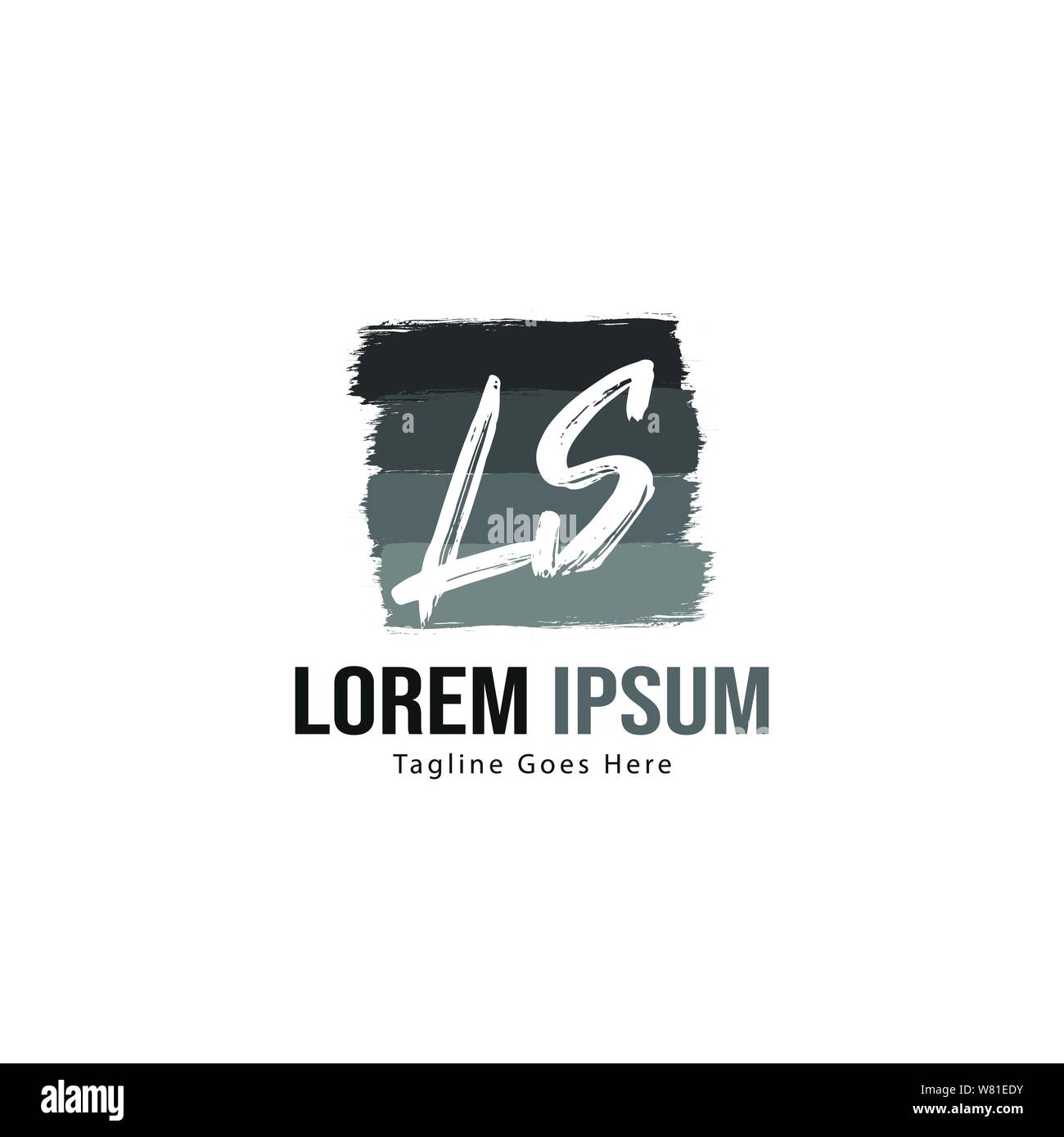 Initial LS logo template with modern frame. Minimalist LS letter logo ...