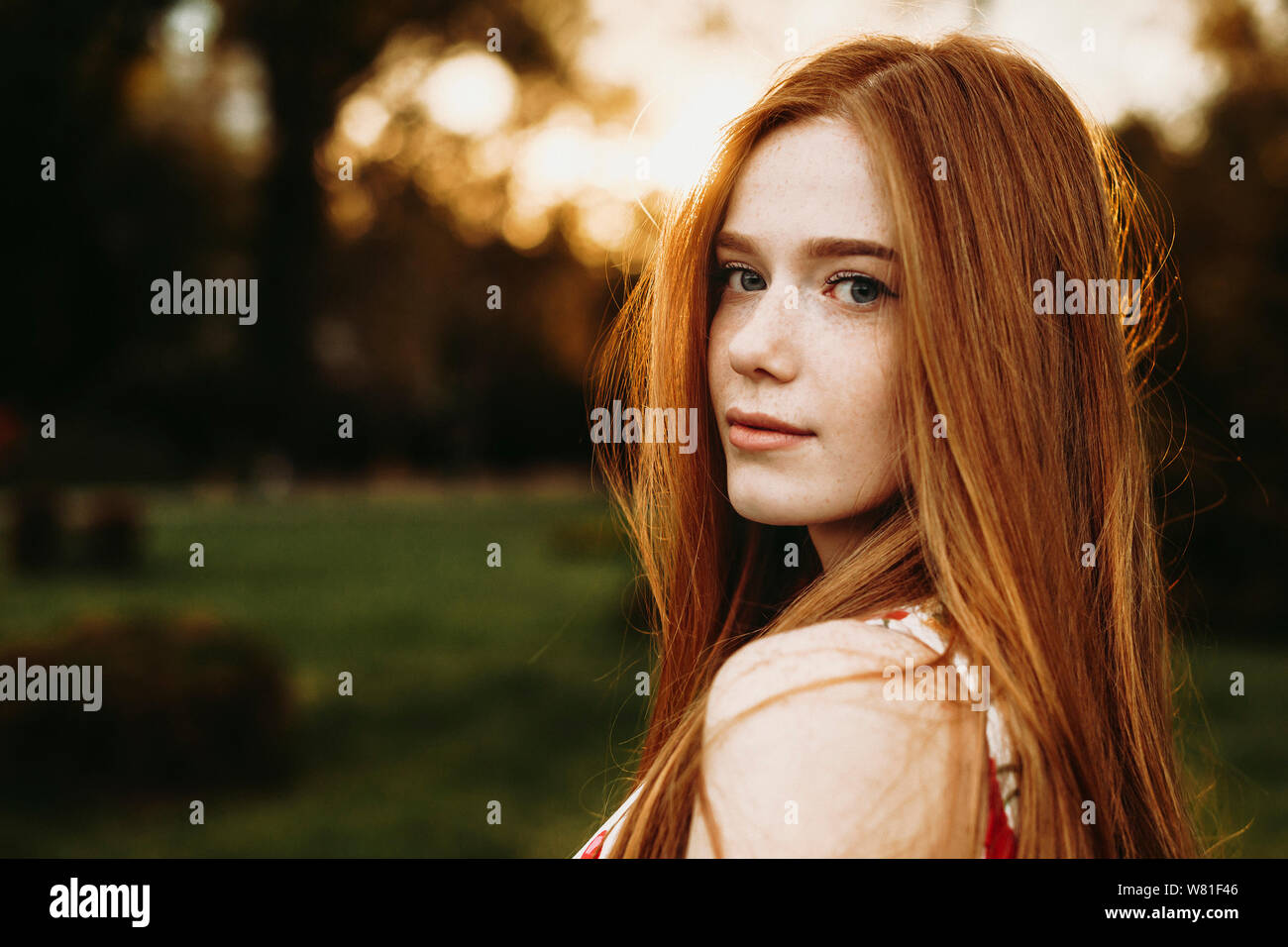 Girl green eyes and freckles hi-res stock photography and images - Page 3 -  Alamy