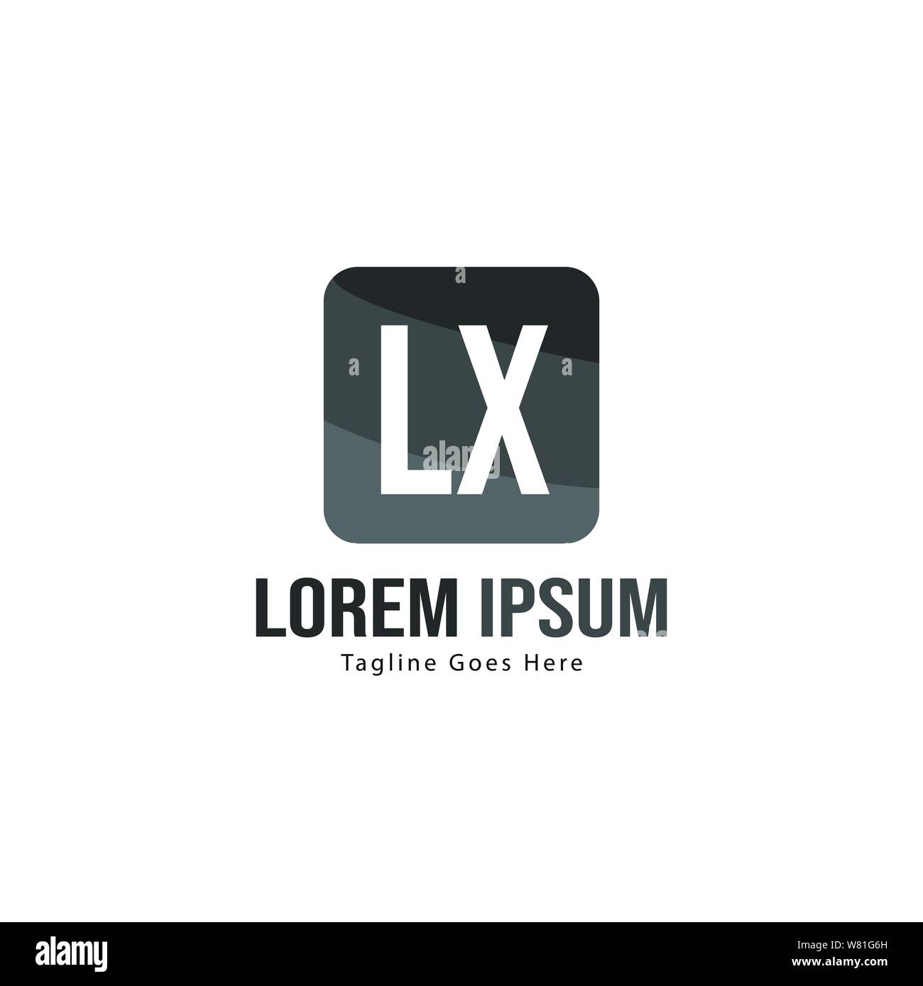 Initial LX logo template with modern frame. Minimalist LX letter logo ...