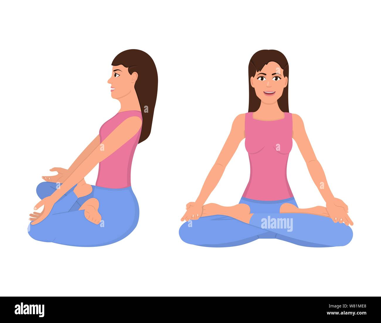 90,416 Woman Sitting In Yoga Position Images, Stock Photos, 3D