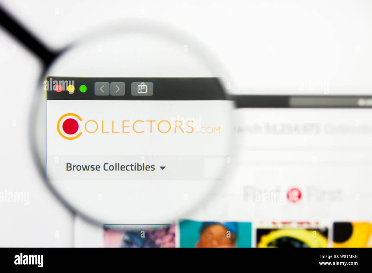 Richmond, Virginia, USA 7 August 2019 Illustrative Editorial of Collectors Universe Inc