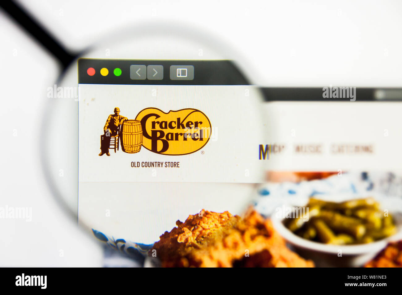 Richmond, Virginia, USA - 7 August 2019: Illustrative Editorial of Cracker Barrel Old Country Store Inc website homepage. Cracker Barrel Old Country S Stock Photo