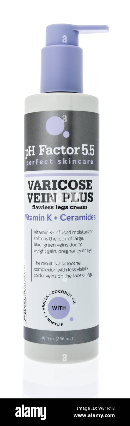 Winneconne Wi 15 July 2019 A Package Of Ph Factor 5 5 Perfect Skincare Varicose Vein Plus Flawless Legs Cream On An Isolated Background Stock Photo Alamy