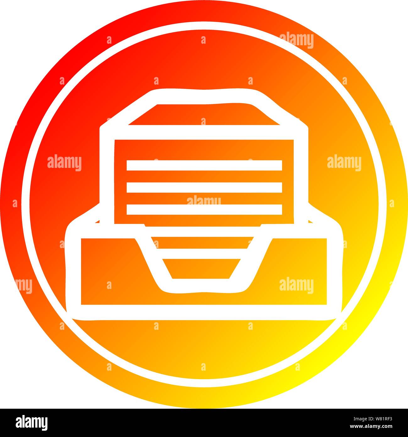 Office in tray and out tray Stock Vector Images - Alamy