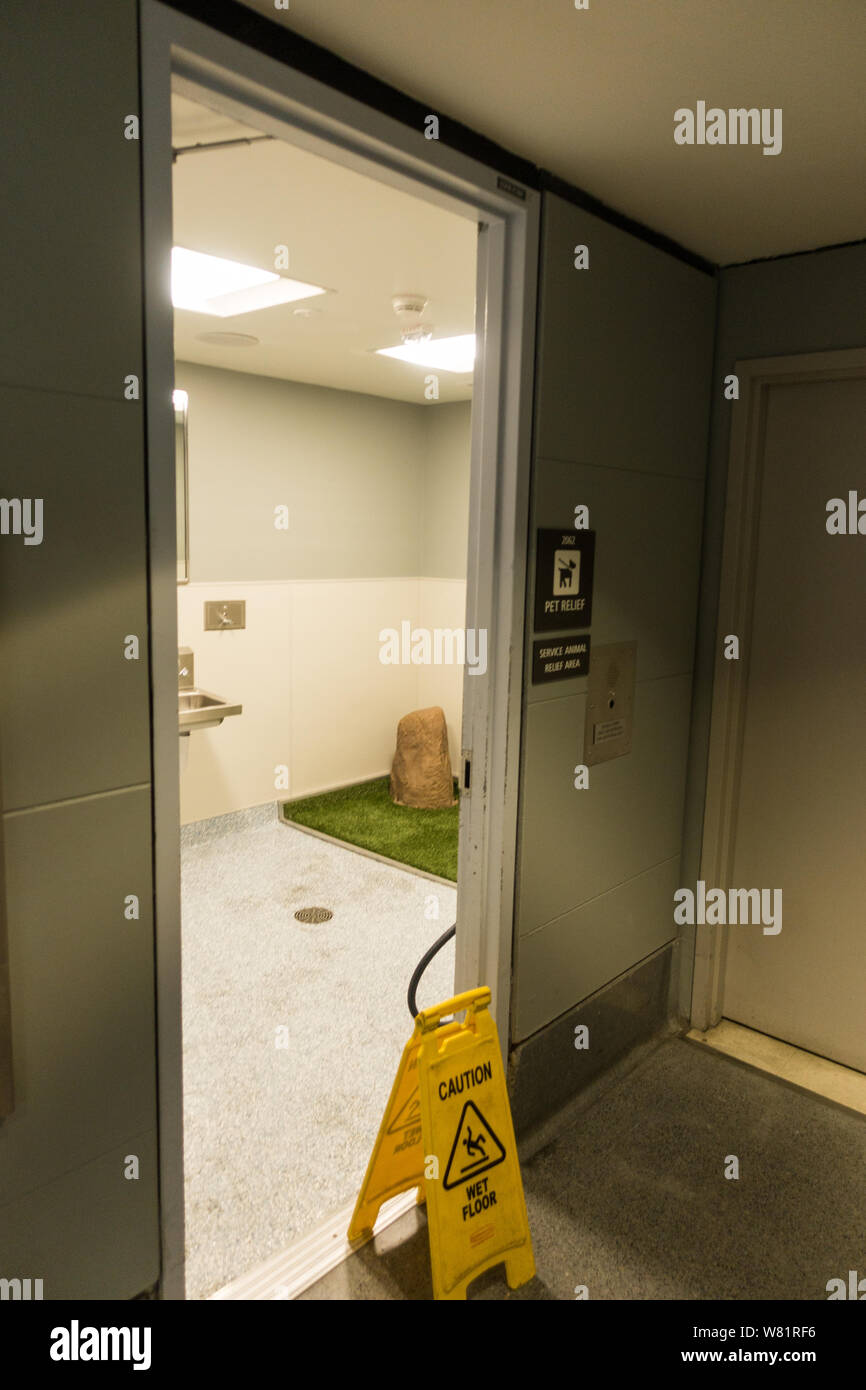 Service Animal / pet relief room, space at the Denver International