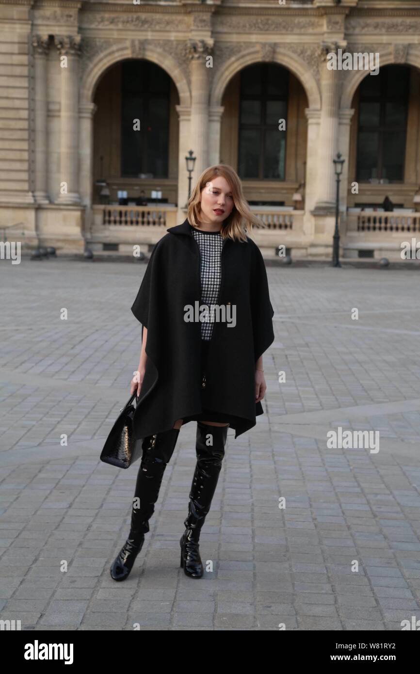 French actress Lea Seydoux attends the Louis Vuitton (LV) Fashion Show  during the Paris Fashion Week Fall/Winter 2017 in Paris, France, 7 March  2017 Stock Photo - Alamy