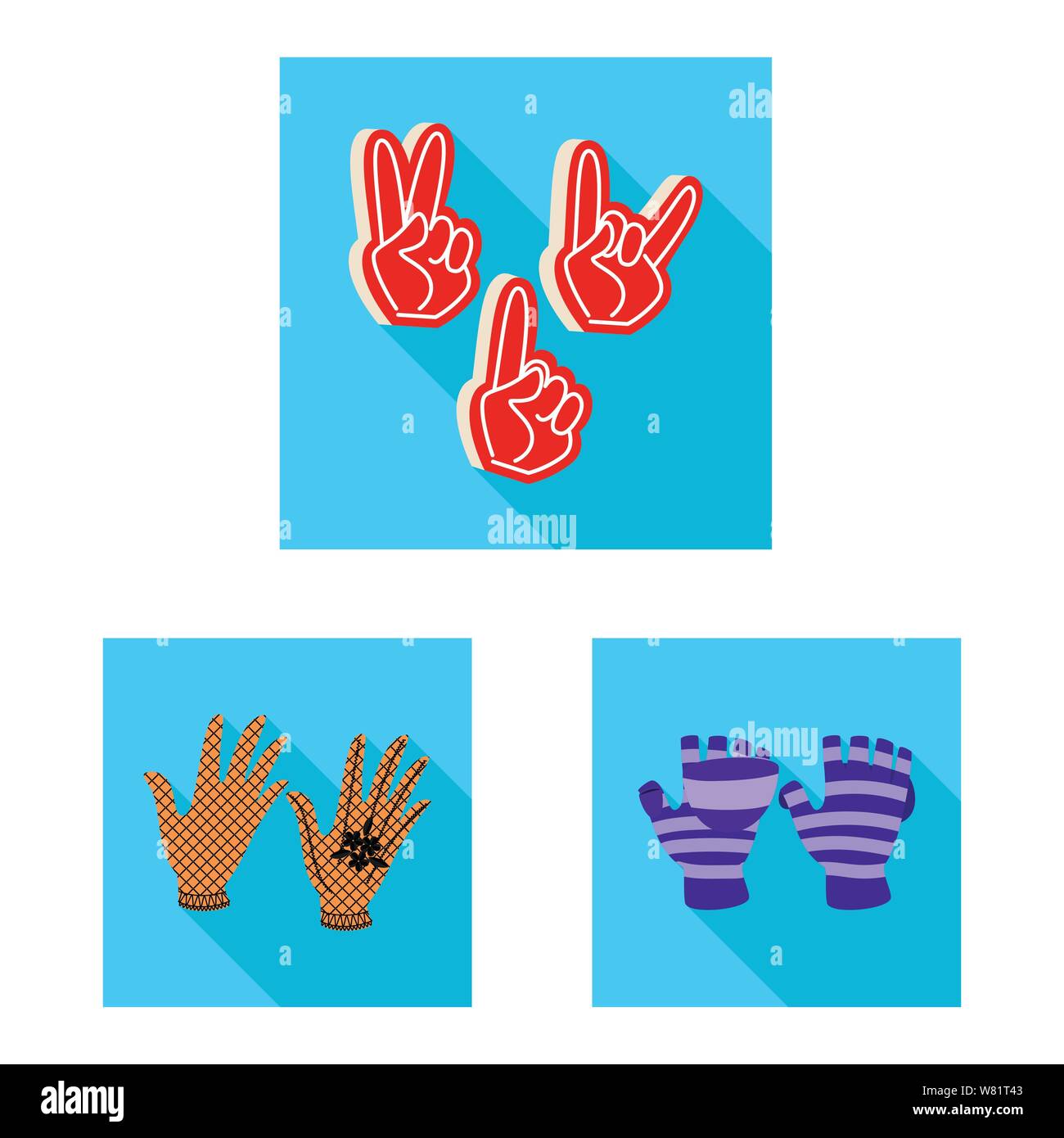 Vector design of own and textile symbol. Collection of own and safety ...