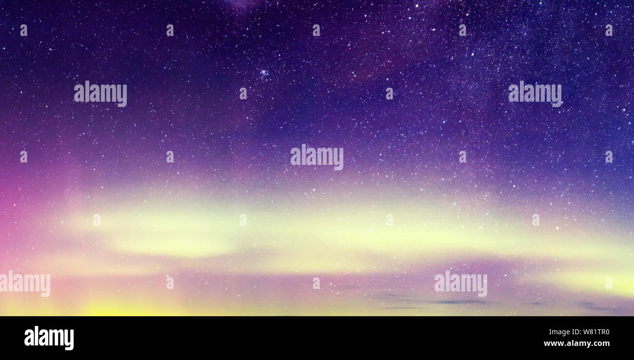 Aurora Borealis, Aurora Australis, Northern Lights In Night Sky