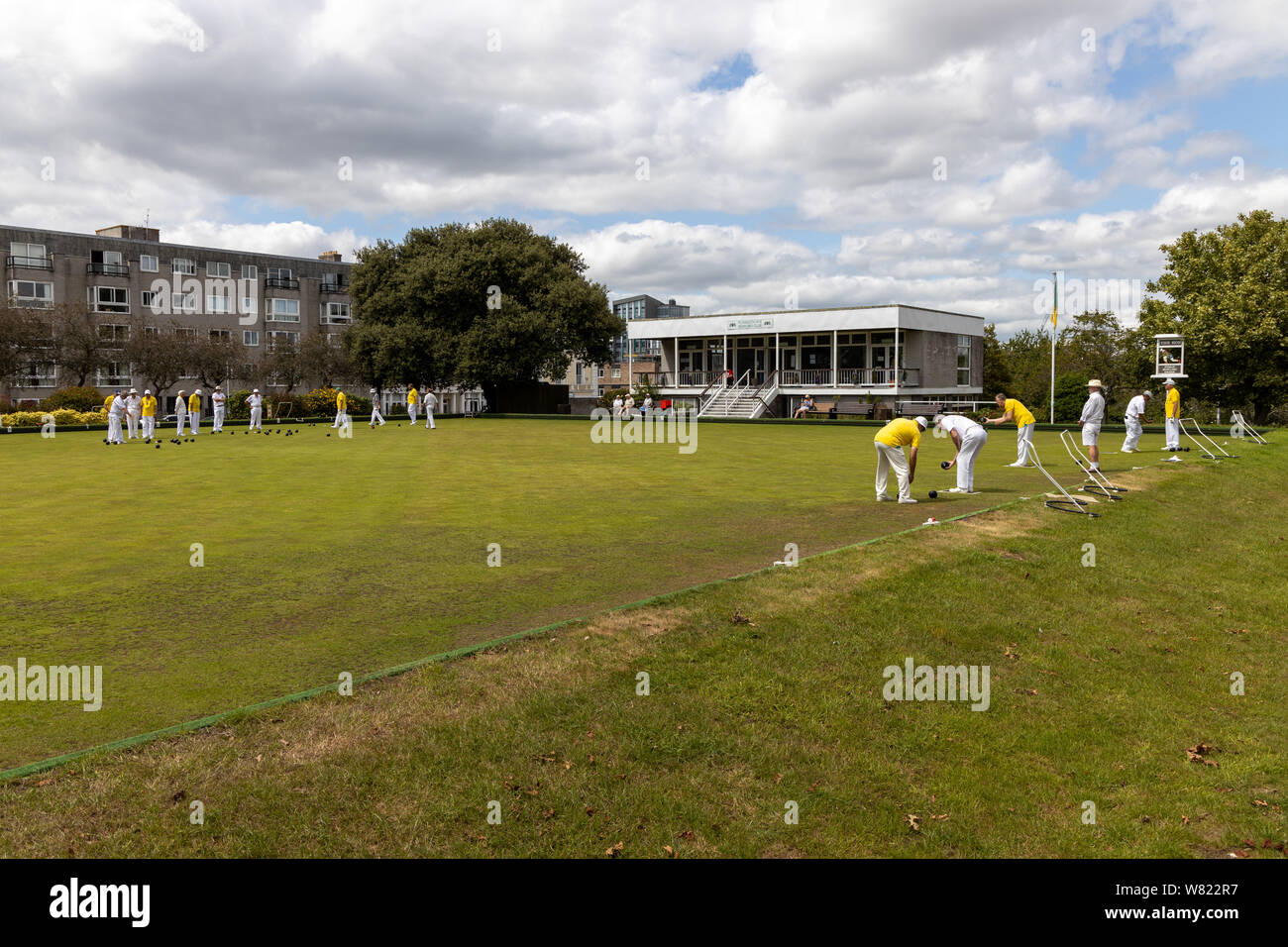 Bowling Club at Plymouth Hoe (City of Plymouth and Plymouth Hoe BC) Stock Photo