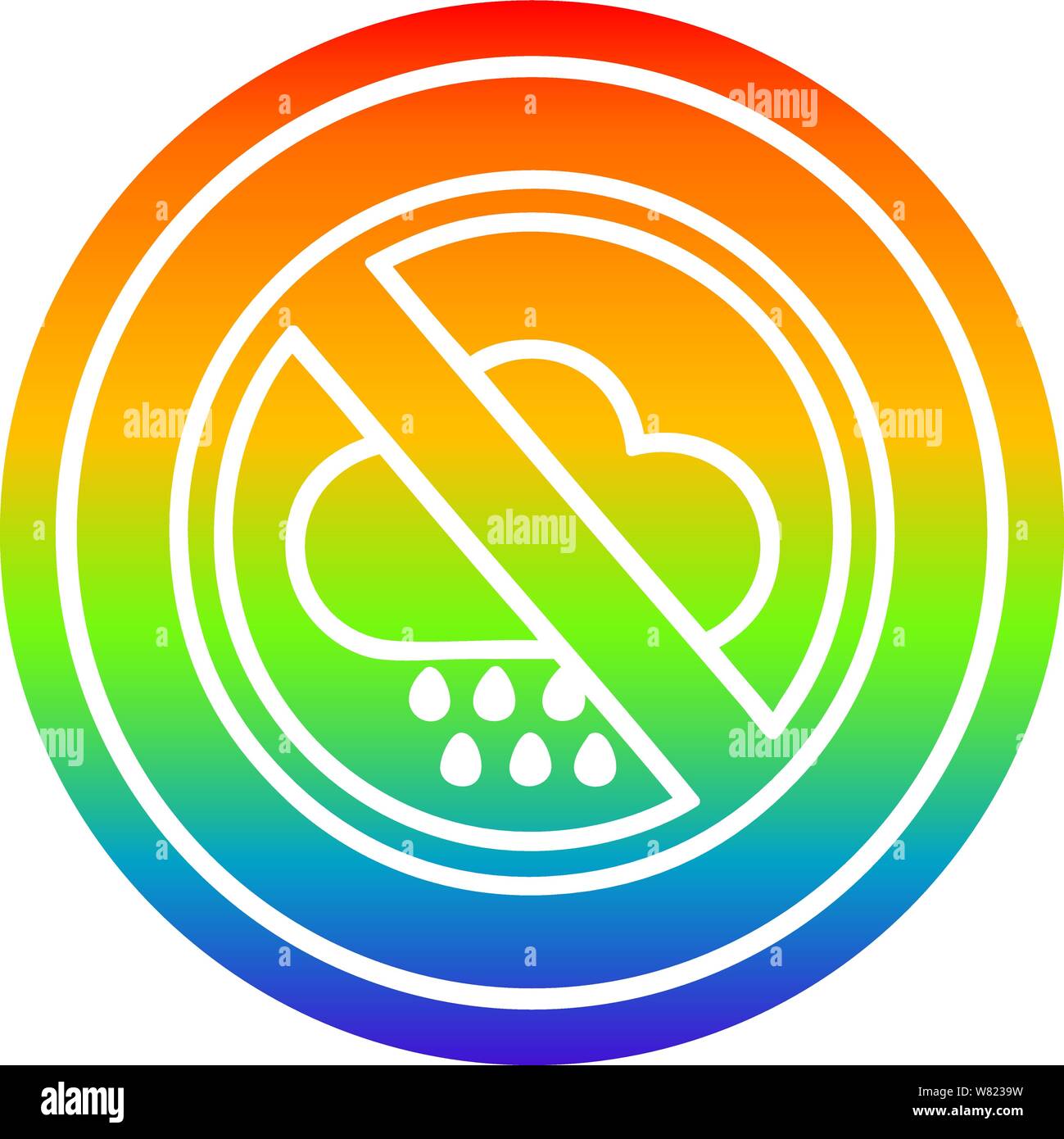 no bad weather circular icon with rainbow gradient finish Stock Vector ...