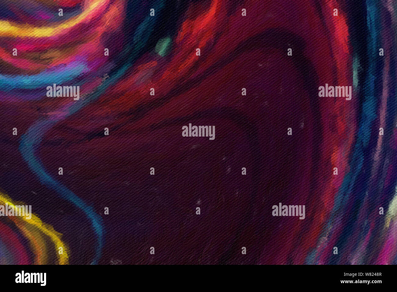 Abstract painting in oil background, splashes of paint on canvas