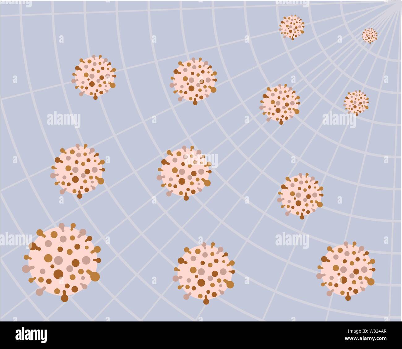 Virus in a medical background vector illustration Stock Vector Image ...