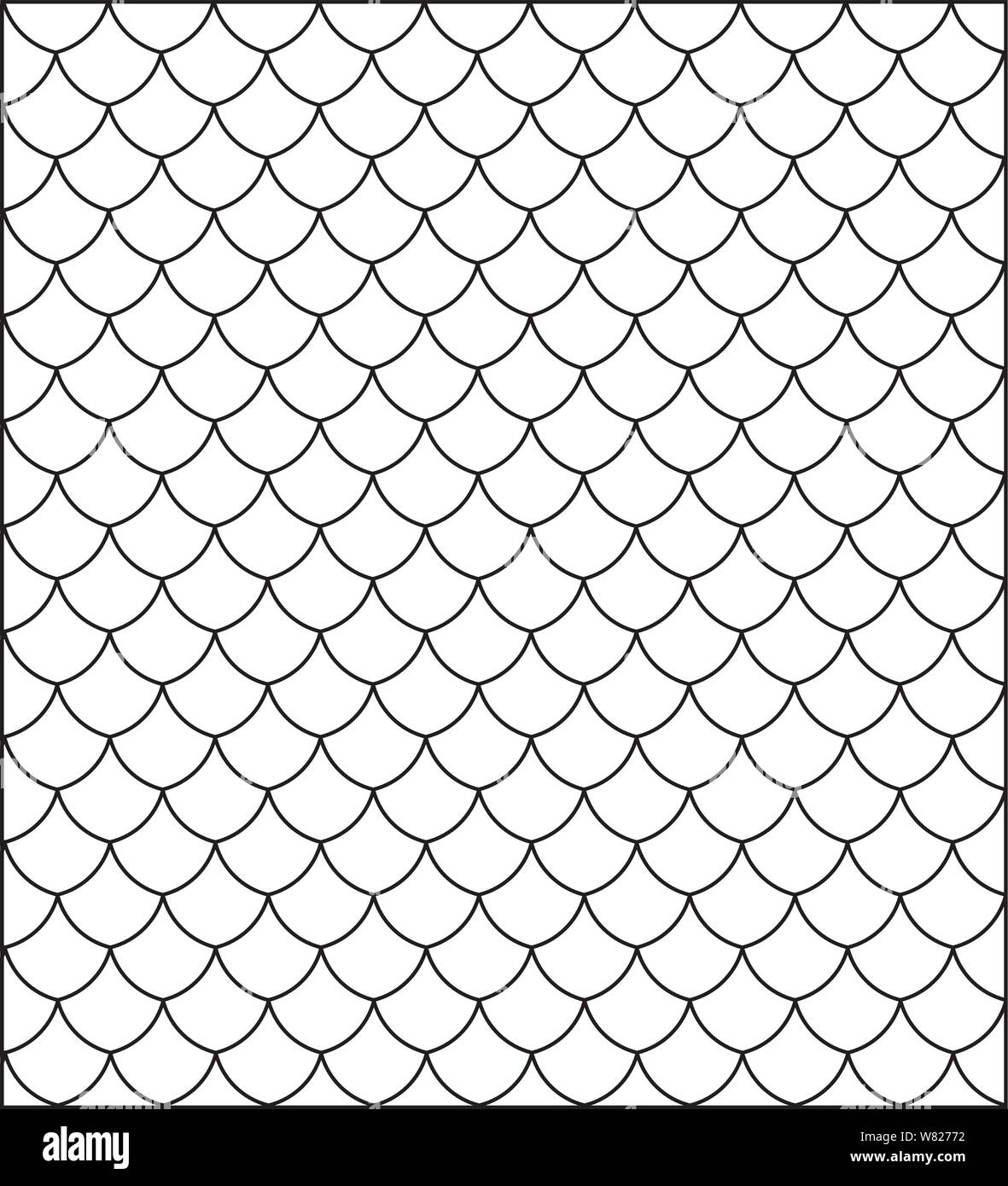 Seamless pattern abstract fish scales Black and White Stock Photos & Images  - Alamy
