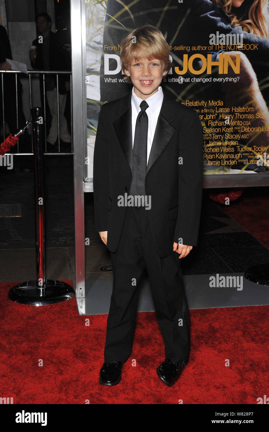 LOS ANGELES, CA. February 01, 2010: Braeden Reed at the world premiere ...