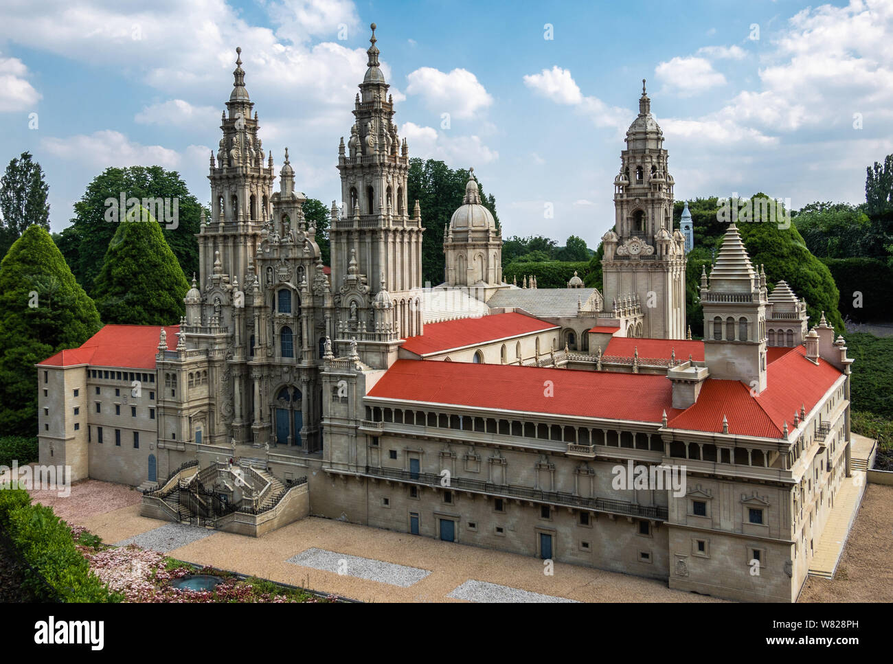 Brussels, Belgium - June 22, 2019: Mini-Europe exhibition park. Santiago de  Compostela Cathedral in miniature set in green foliage environment against  Stock Photo - Alamy