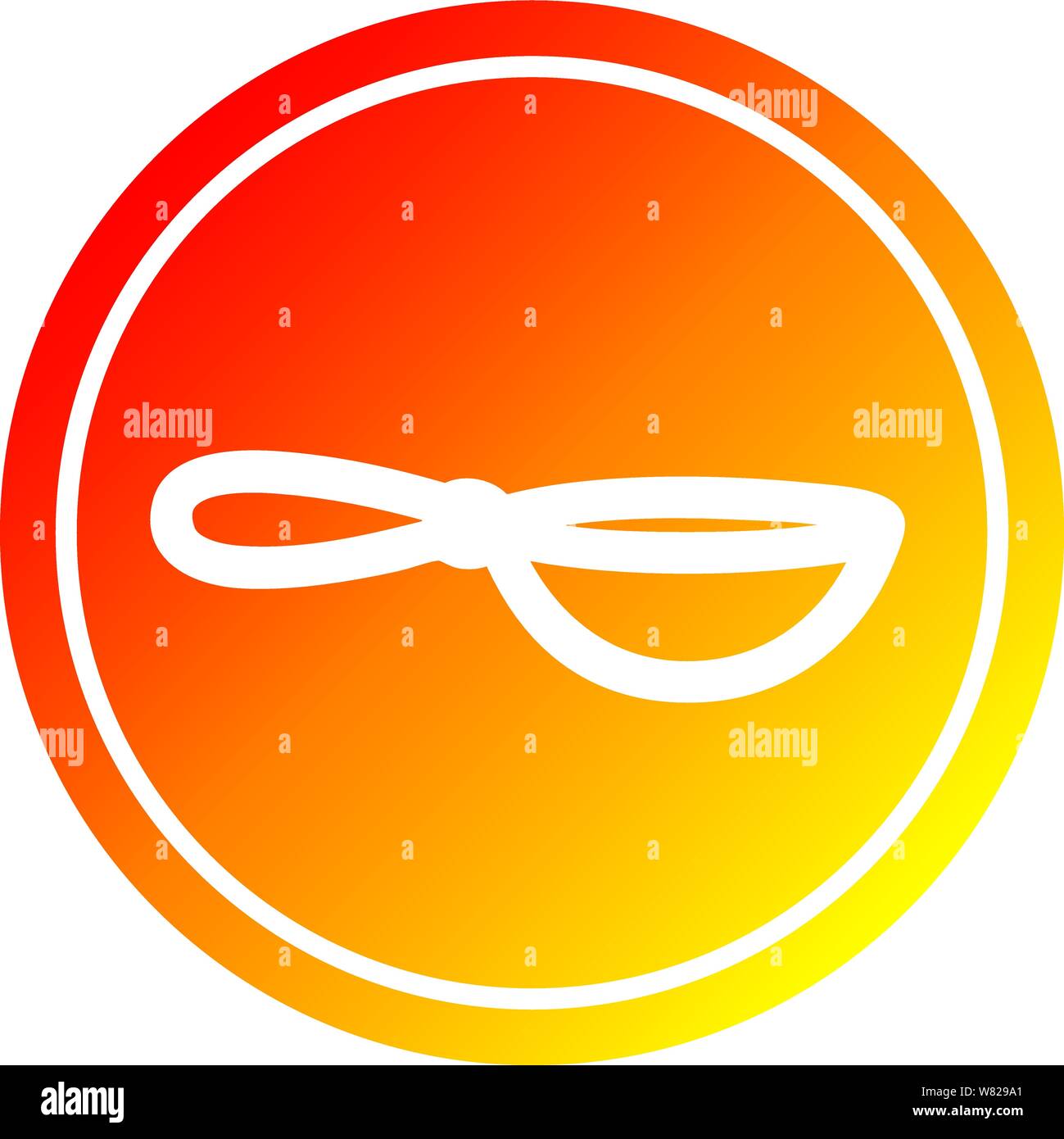 cooking wok circular icon with warm gradient finish Stock Vector Image ...