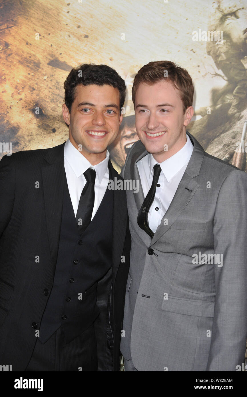LOS ANGELES, CA. February 24, 2010: Joe Mazzello & Rami Malek (left) at the  premiere of his new HBO miniseries "The Pacific" at Grauman's Chinese  Theatre, Hollywood. © 2010 Paul Smith / Featureflash Stock Photo - Alamy