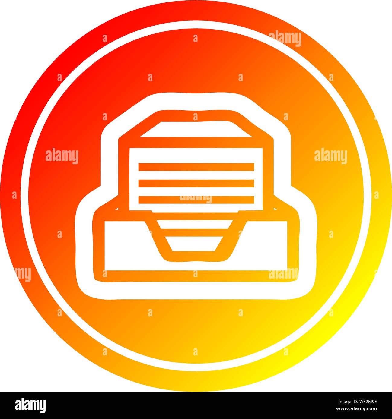 Office in tray and out tray Stock Vector Images - Alamy