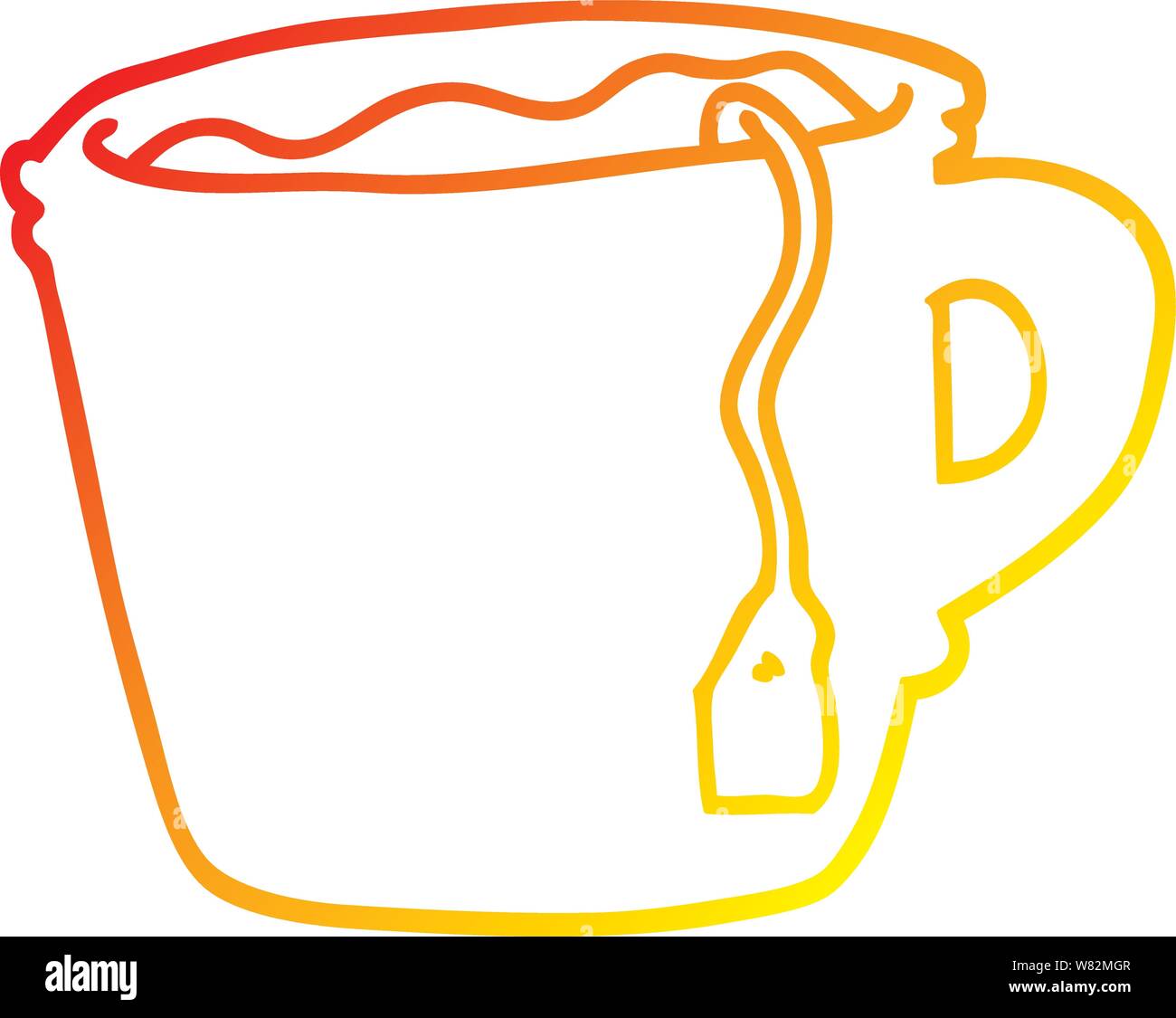 https://c8.alamy.com/comp/W82MGR/warm-gradient-line-drawing-of-a-cartoon-hot-cup-of-tea-W82MGR.jpg