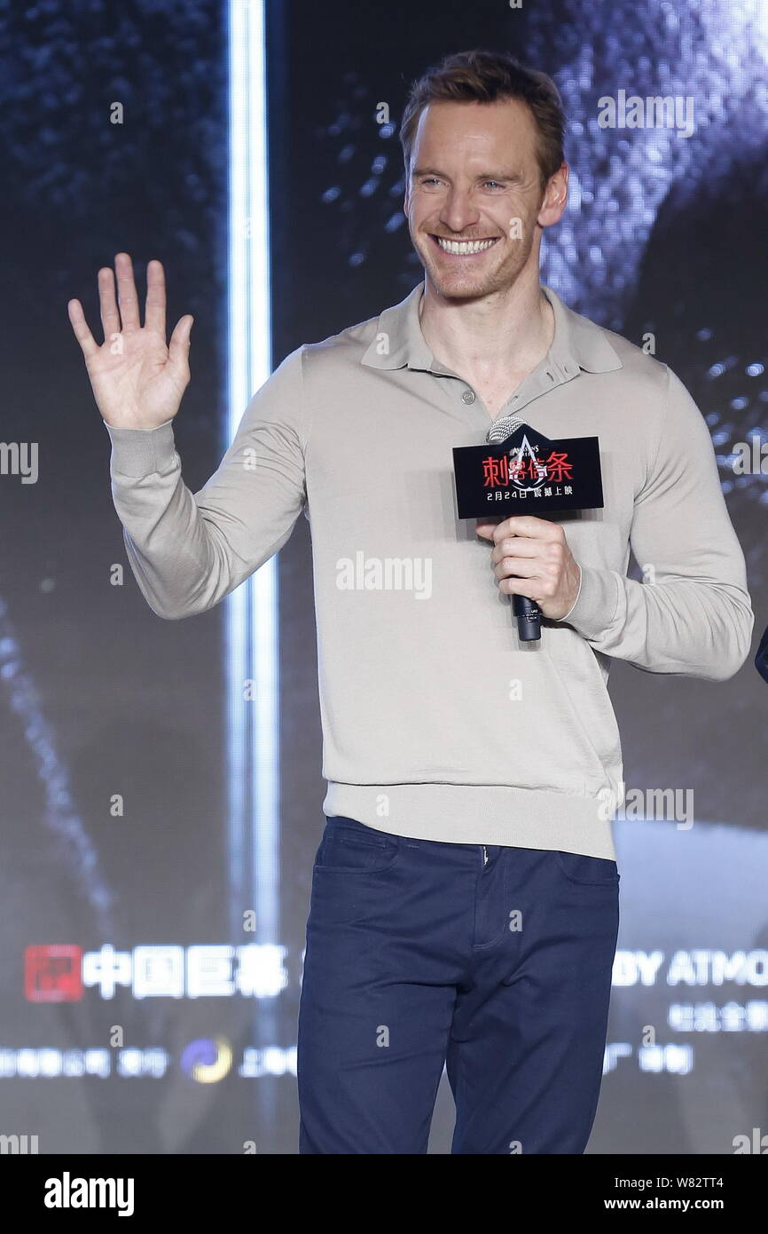 German Born Irish Actor Michael Fassbender Attends A Press Conference For His Movie Assassin S