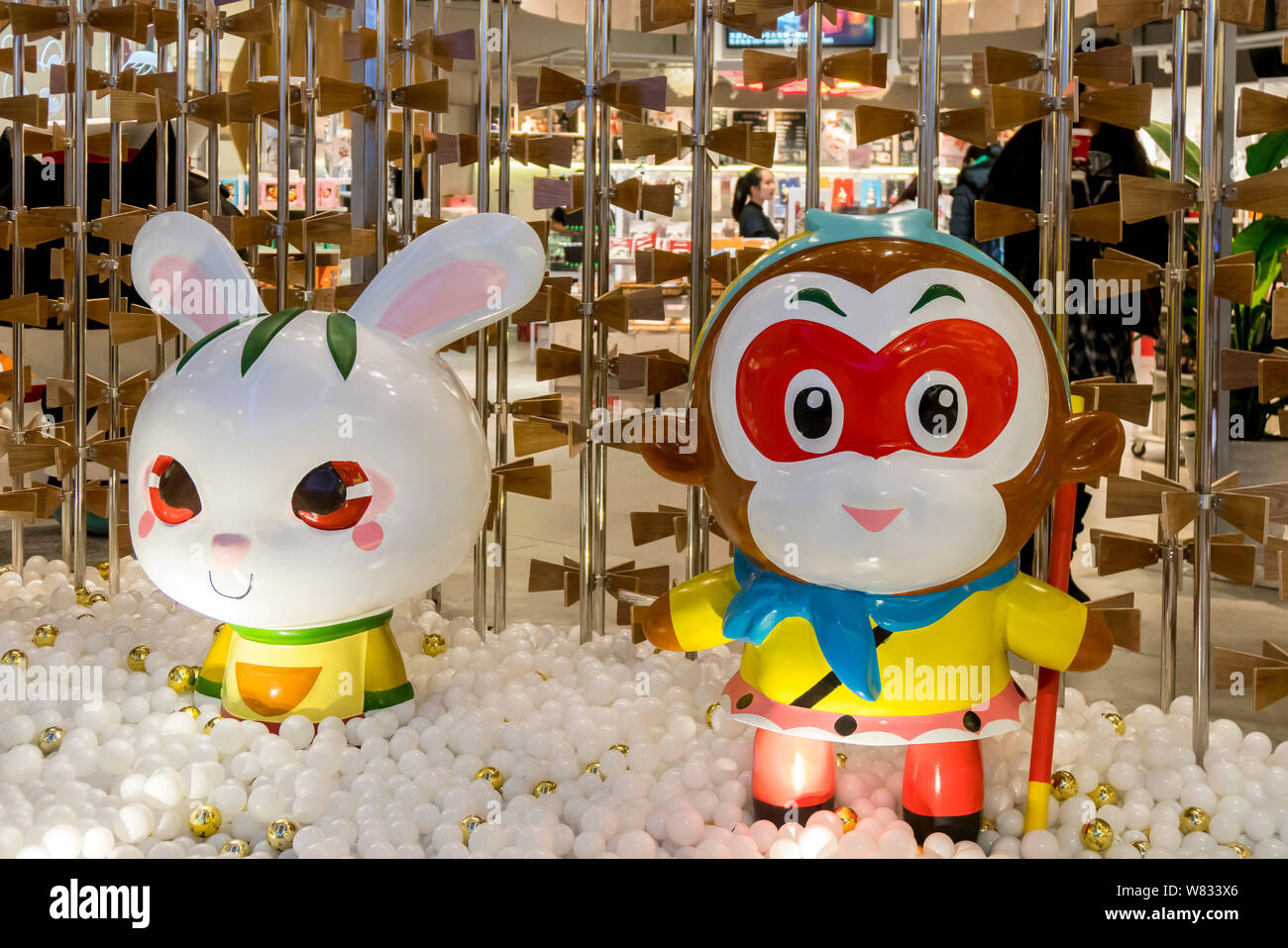 Sculptures from Chinese cartoons are on display at China's first ...