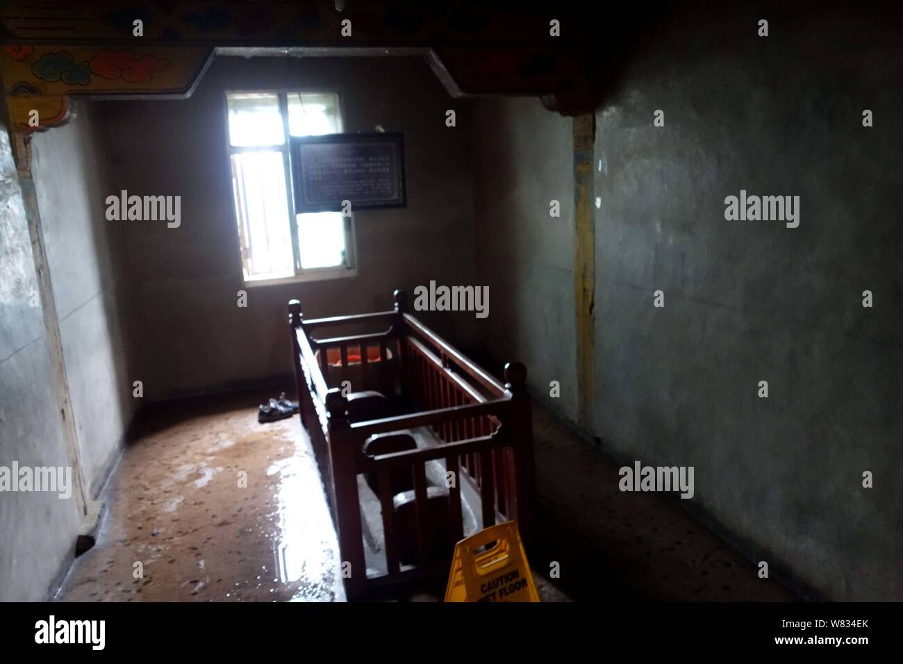FILEView of a traditional Tibetan toilet in the Potala Palace in