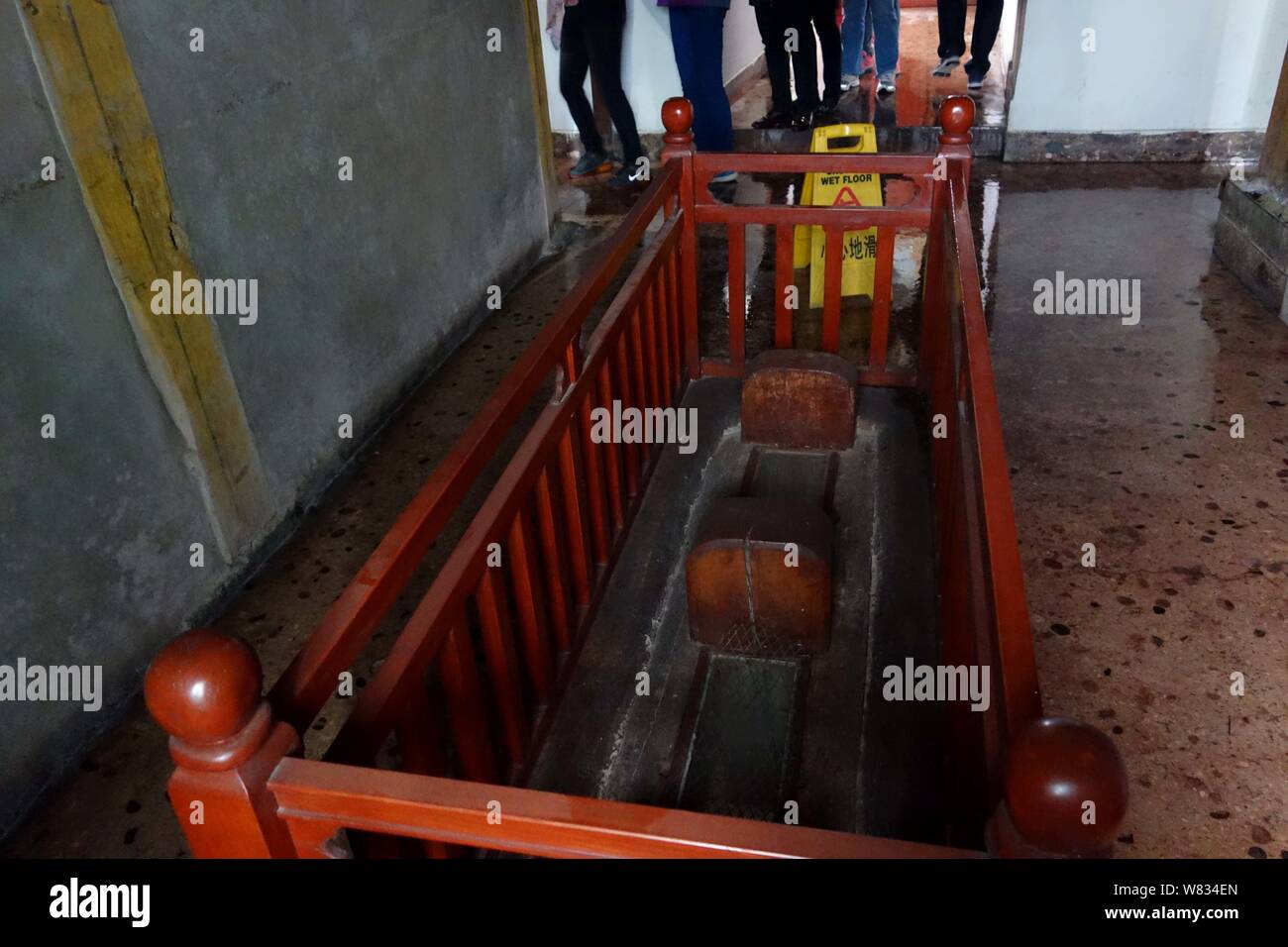 FILEView of a traditional Tibetan toilet in the Potala Palace in
