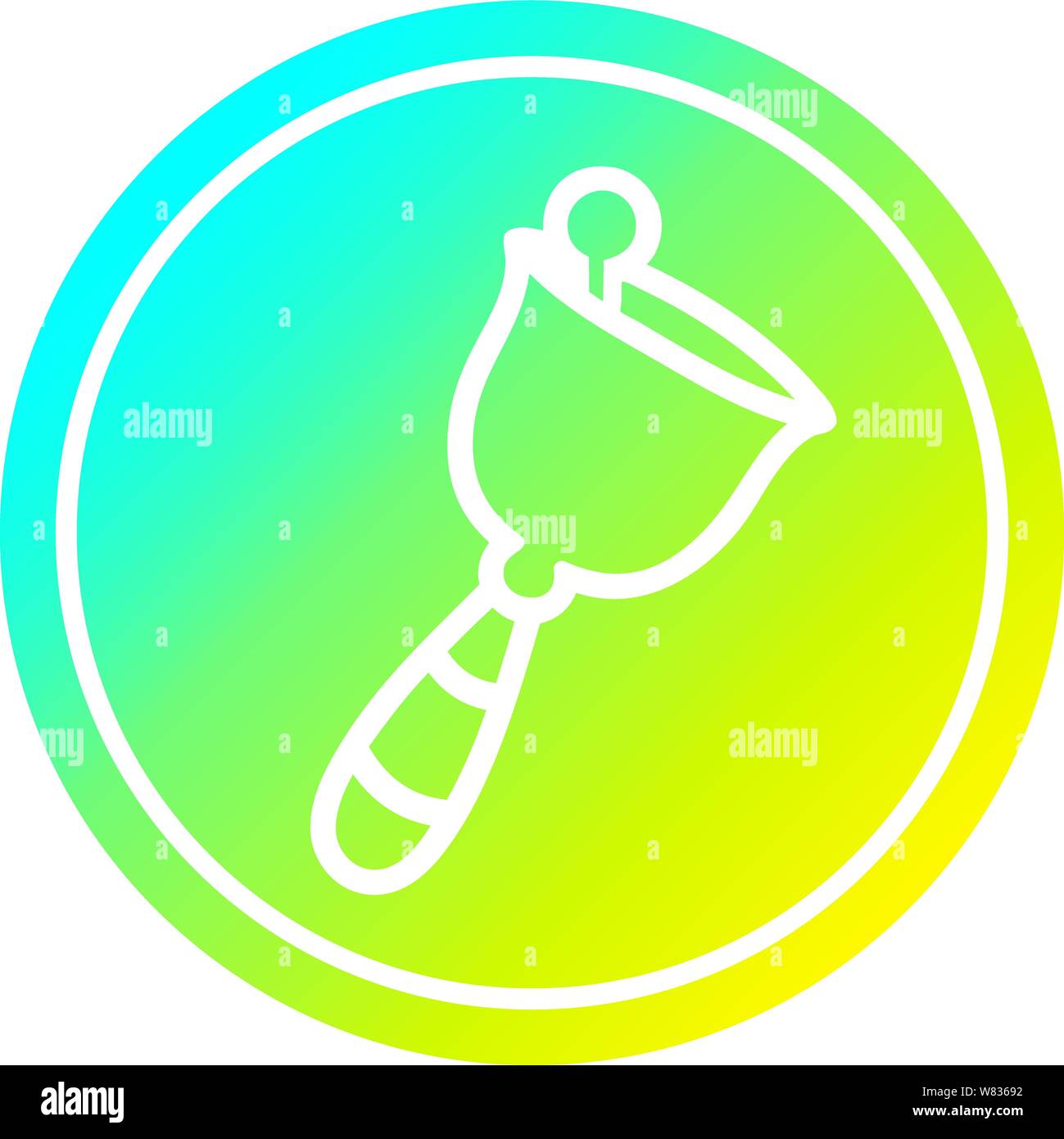 hand bell circular icon with cool gradient finish Stock Vector Image ...