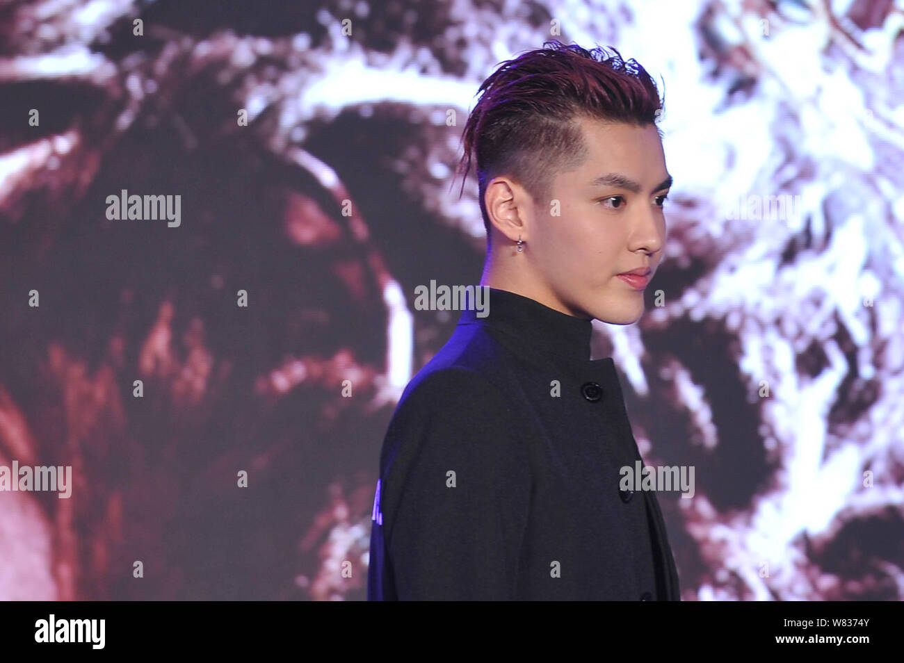 Chinese actor Wu Yifan attends a press conference for his movie 'Journey to the West: Conquering the Demons' in Beijing, China, 20 December 2016. Stock Photo