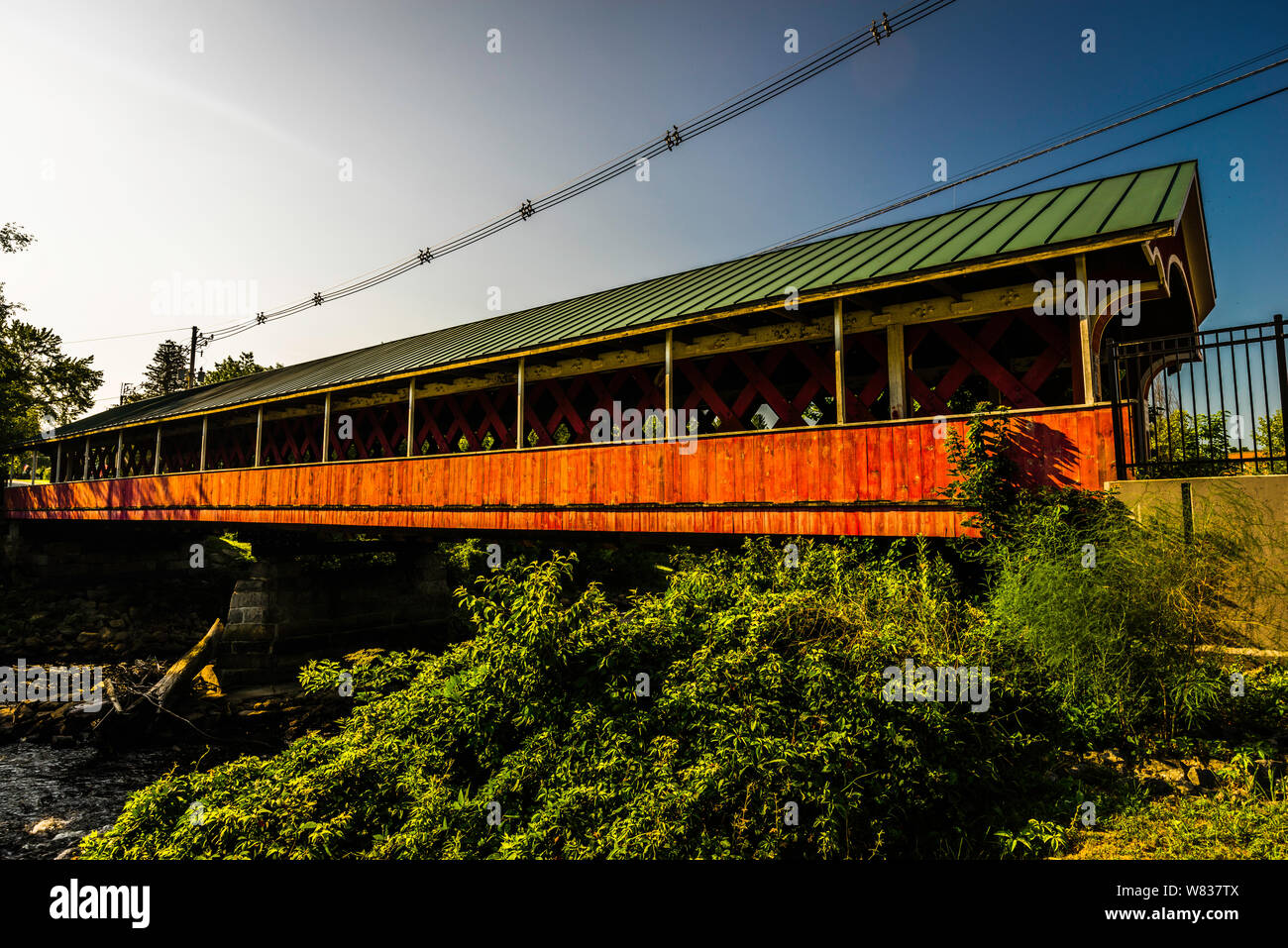 West Swanzey Covered Bridge West Swanzey, New Hampshire, USA Stock